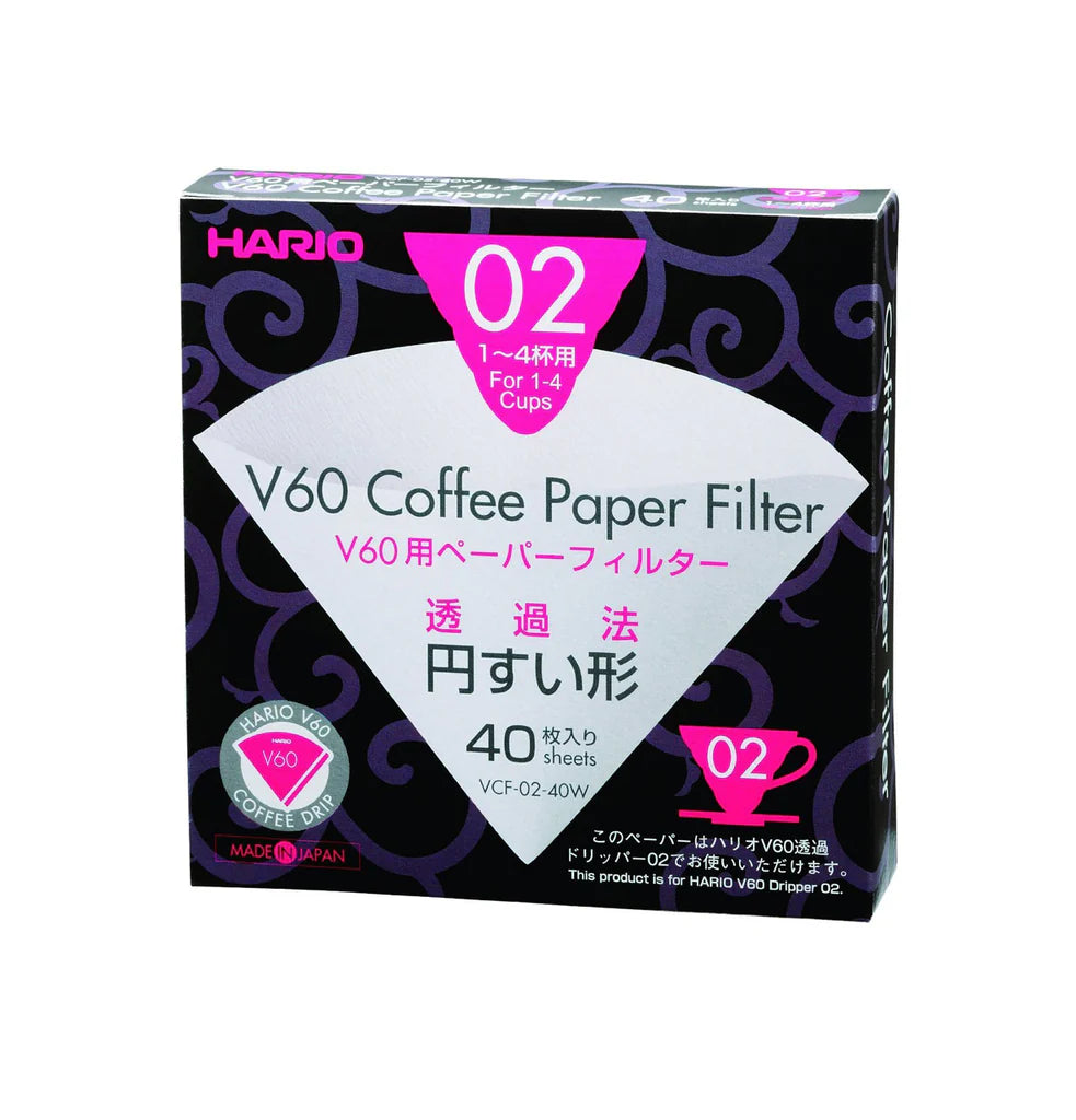 Papeles de filtro Hario V60 02 (paquete de 40)