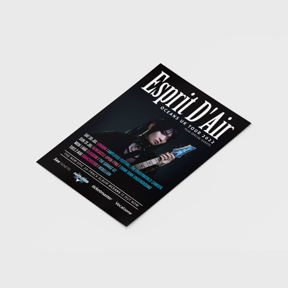 Oceans UK Tour 2022 Poster (A3) + Digital Download of Oceans Album